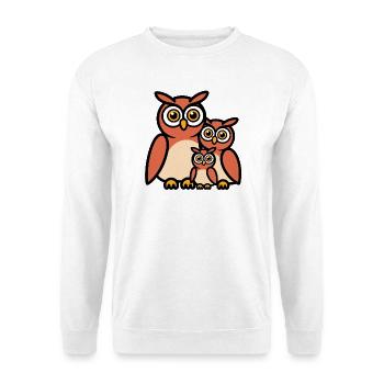 Famille de hiboux - Sweat-shirt Unisexe - blanc - Devant