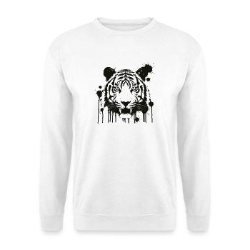 Black Splatter Splashed Tiger Splatter - Unisex Sweatshirt - white - Front