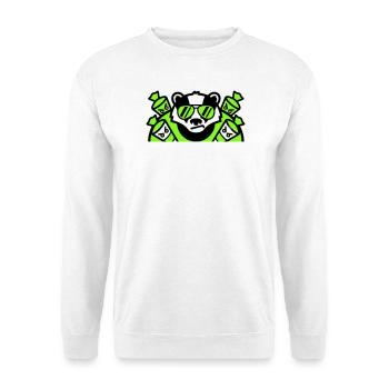 Logo des cornets de sucre blaireaux - Sweat-shirt Unisexe - blanc - Devant