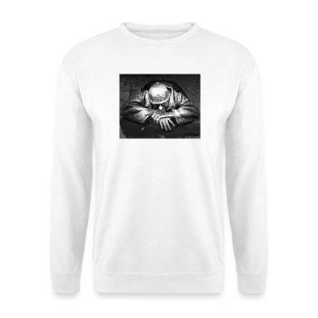 A silent soldier on a wet street - Unisex Sweatshirt - white - Front
