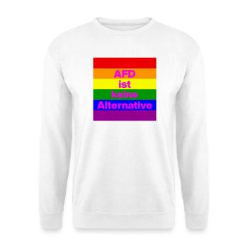 AFD IST KEINE ALTERNATIVE, NO NZS, NO AFD, PINK - Unisex Pullover - Weiß - Vorne