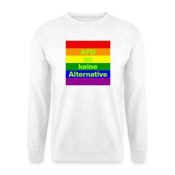 AFD IST KEINE ALTERNATIVE, NO NZS, NO AFD, GRÜN - Unisex Pullover - Weiß - Vorne