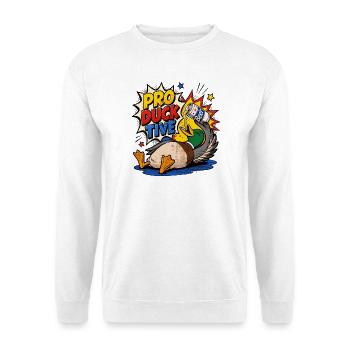 Ducks, Beer Drinking, Beer Lover, Pro-duck-tive - Unisex Sweatshirt - white - Front