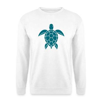 Chemise d’été Tortue - Sweat-shirt Unisexe - blanc - Devant