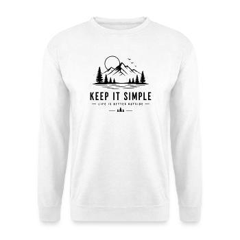 Halte es einfach - Unisex Pullover - Weiß - Vorne