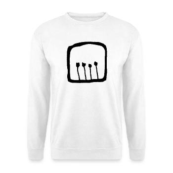 Quatre tulipes - Sweat-shirt Unisexe - blanc - Devant