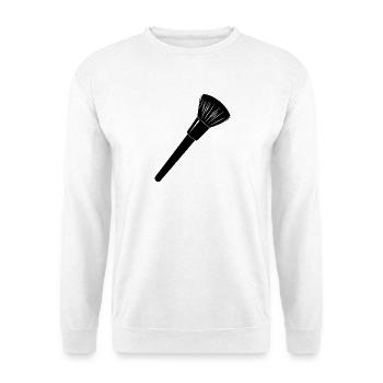 Pinceau maquillage - Sweat-shirt Unisexe - blanc - Devant