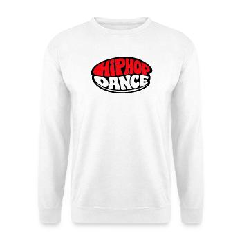 Hip Hop Dance Red Oval Graffiti Style Logo Art - Unisex Pullover - Weiß - Vorne - Alina (178cm) & Michal (187cm)