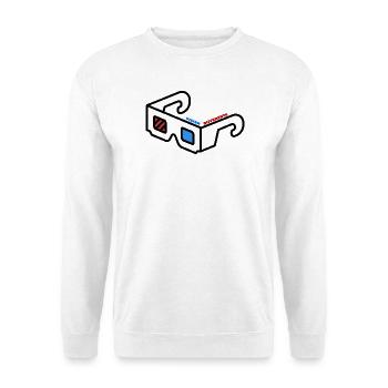 Vision Différente Abstract Logo Lunette 3D - Sweat-shirt Unisexe - blanc - Devant