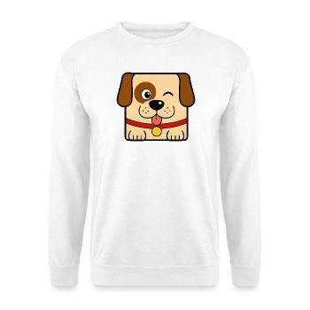 Chien - Sweat-shirt Unisexe - blanc - Devant
