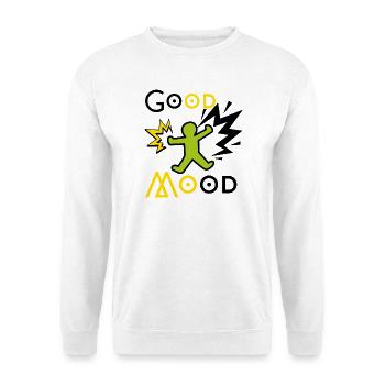 Explosive grün-gelbe, verspielte Figur - Unisex Pullover - Weiß - Vorne