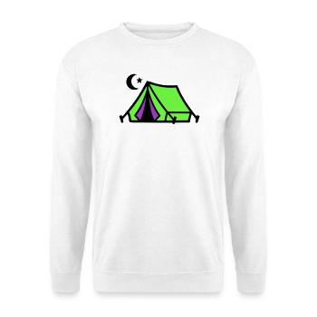 Camping Tent Moon Graphic - Sweat-shirt Unisexe - blanc - Devant