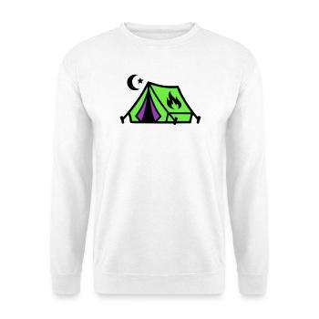 Icône du Festival du feu de camp de la tente - Sweat-shirt Unisexe - blanc - Devant