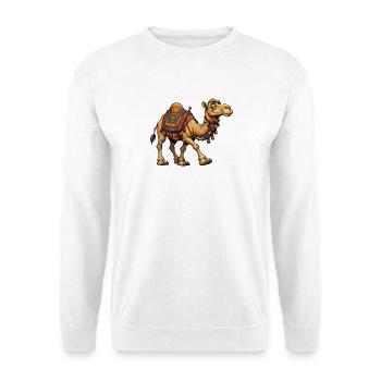 Bijoux de chameau coloré avec pompons - Sweat-shirt Unisexe - blanc - Devant