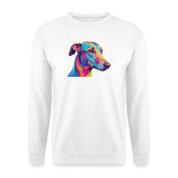 Art coloré de lévrier aquarelle - Sweat-shirt Unisexe - blanc - Devant
