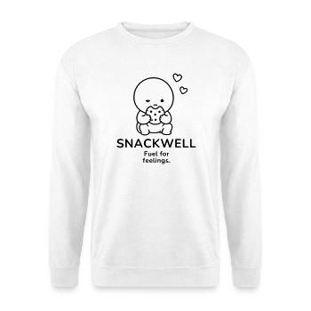 Snackwell – Fuel for Feelings | Cozy Snack Mood - Unisex Sweatshirt - white - Front