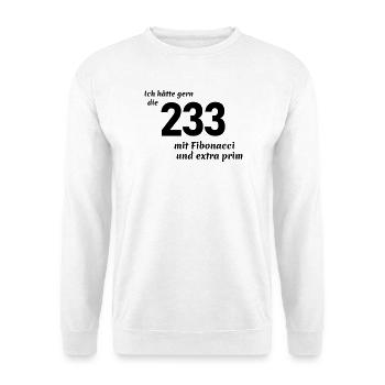 Bestellung Nummer - Unisex Pullover - Weiß - Vorne