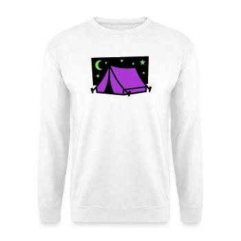 Graphique étoile de tente de camping - Sweat-shirt Unisexe - blanc - Devant