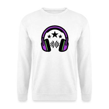 DJ Kopfhoerer Sound Logo - Unisex Pullover - Weiß - Vorne