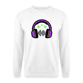 Headphones Stars Icon - Unisex Sweatshirt - white - Front