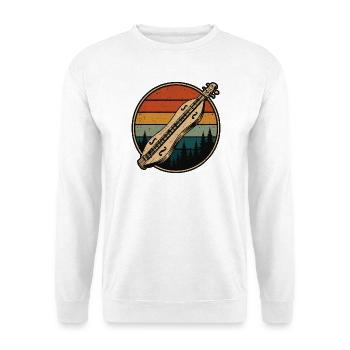 dulcimer dulcimer musician plucked instrument - Unisex Sweatshirt - white - Front