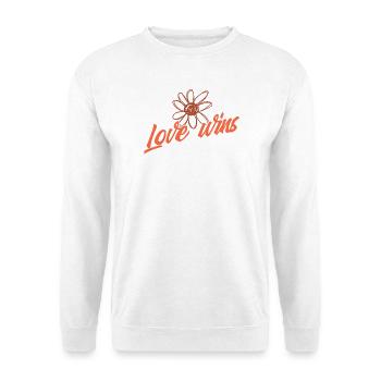 Love Wins Blüten Doodle - Unisex Pullover - Weiß - Vorne