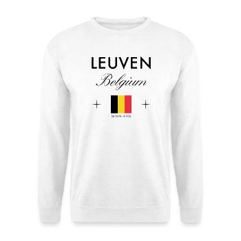Leuven Belgien Koordinaten Reise Souvenir - Unisex Pullover - Weiß - Vorne