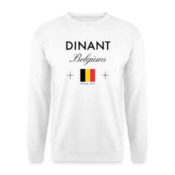 Dinant Belgien Koordinaten Reise Souvenir - Unisex Pullover - Weiß - Vorne
