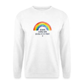 Bemalter Regenbogen - Unisex Pullover - Weiß - Vorne