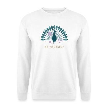 Peacock Be Yourself Emblem - Unisex Pullover - Weiß - Vorne