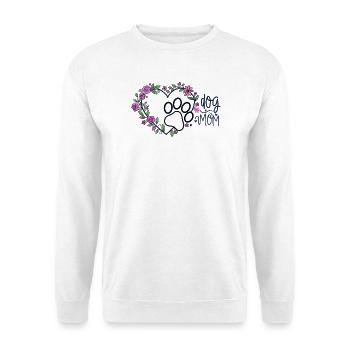 Flower Heart Dog Mom - Unisex Sweatshirt - white - Front