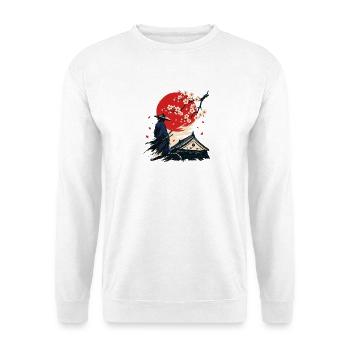 Samurai unter dem Karmesinroten Mond - Unisex Pullover - Weiß - Vorne
