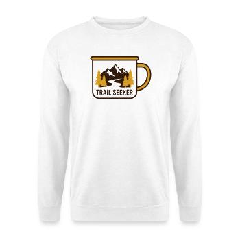 Berge Tasse Wander Logo - Unisex Pullover - Weiß - Vorne