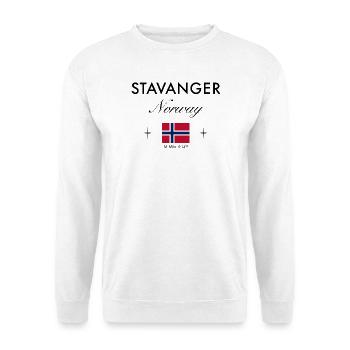 Stavanger Norwegen Koordinaten Reise Souvenir - Unisex Pullover - Weiß - Vorne