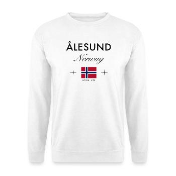 Ålesund Norwegen Koordinaten Reise Souvenir - Unisex Pullover - Weiß - Vorne