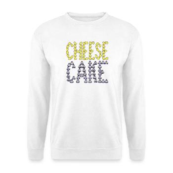 Cheese cake typography - Unisex Sweatshirt - white - Front