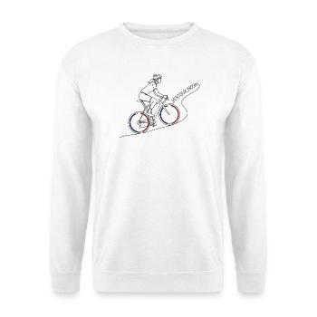 Mont Ventoux 1909m Minimalistische Linienkunst - Unisex Pullover - Weiß - Vorne