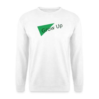 Grow Up Grün Dreieck Motiv - Unisex Pullover - Weiß - Vorne