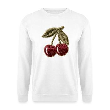 Cherries Embroidery Patch Design - Unisex Sweatshirt - white - Front
