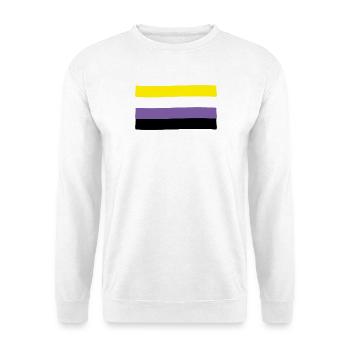 Non-binäre Flagge: Stolz und Identität - Unisex Pullover - Weiß - Vorne