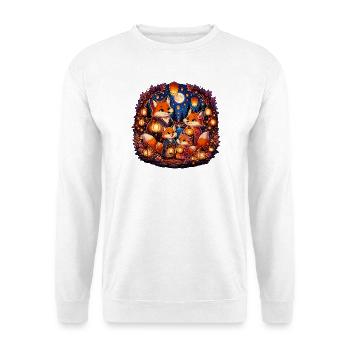 Fuchs-Familie Lanternenfest - Unisex Pullover - Weiß - Vorne