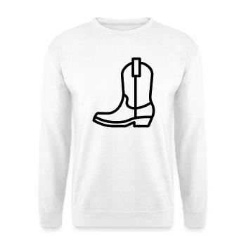 Stiefel - Unisex Pullover - Weiß - Vorne