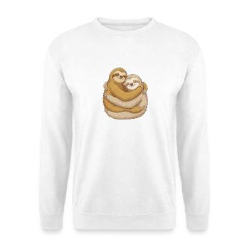 Süßes, faules Paar liebt Kuscheleinheiten - Unisex Pullover - Weiß - Vorne