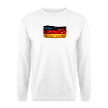 Tech-Circuit Neon Nebel Deutschland flagge - Unisex Pullover - Weiß - Vorne