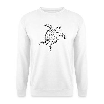 Minimalistische schwarze Silhouette - Unisex Pullover - Weiß - Vorne