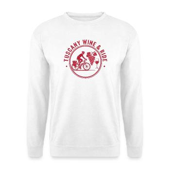 Tuscany Wine & Ride Vintage Stamp - Unisex Sweatshirt - white - Front