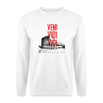 Veni Vidi Vici Distressed Text - Unisex Sweatshirt - white - Front