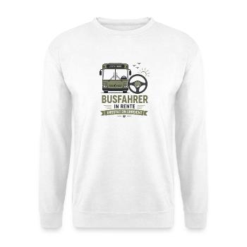 Busfahrer in Rente – Omnibus Ruhestand Geschenk - Unisex Pullover - Weiß - Vorne