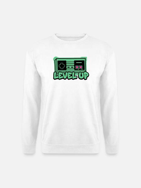 Level Up Controller Icon - Unisex Pullover - Weiß