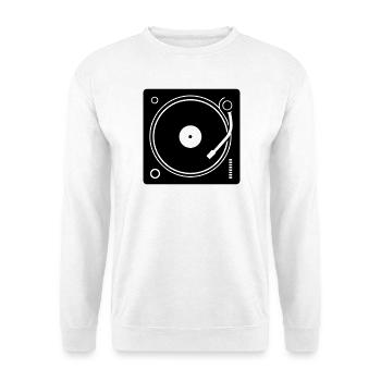 DJ-Plattenspieler - Unisex Pullover - Weiß - Vorne